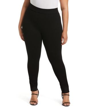 Rafaella Plus Size Comfort Fit Seamed Back legging Pants - Black
