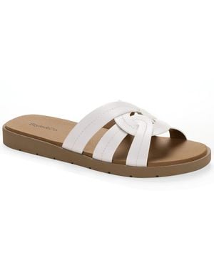 Style & Co. maggiee Twist Strap Flat Sandals - White