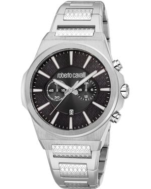 Roberto Cavalli Quartz Water-resistant Stainless Steel Bracelet Watch - Gray