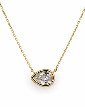 And Now This Cubic Zirconia Pear Shaped Necklace - White