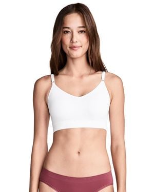 Jockey Back Smoothing Cami Strap Bralette - White
