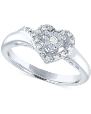 Promised Love Diamond Heart Promise Ring (1/10 Ct. T.w. - Metallic