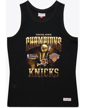 Mitchell & Ness New York Knicks 2026 Nba Finals Champions Mesh Tank Top - Black