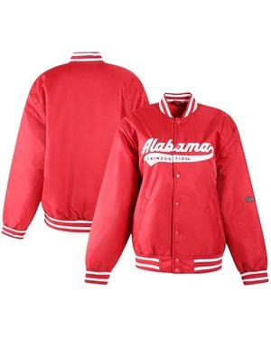 Hype and Vice Alabama Tide A-game Varsity Full-snap Jacket - Red