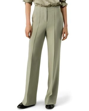 LILYSILK Silk-wool Twill Flare Pants - Green