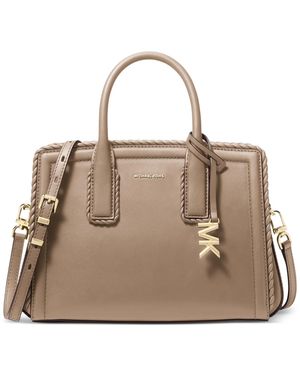 Michael Kors Michael Laila Small Leather Satchel - Natural