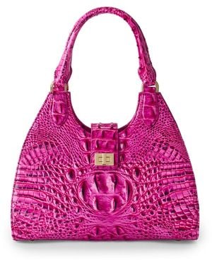 Brahmin Adrian Melbourne Small Leather Satchel - Pink