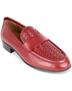 Gentle Souls Crew Woven-vamp Loafers - Red