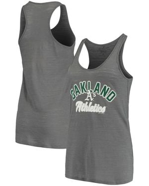 Soft As A Grape Oakland Athletics Multi-count Tank Top - Gray