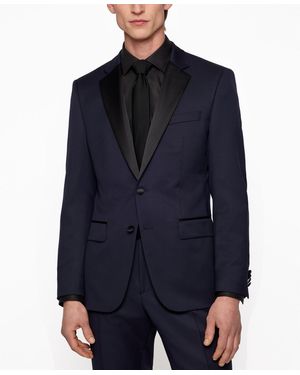 BOSS Boss By Slim-fit Tuxedo Jacket - Blue