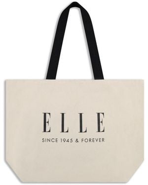 Elle Collection Printed Oversized Tote Totes Bag - Natural