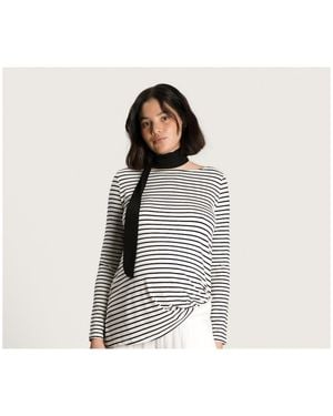 Nom Maternity Maternity Nicolette Boatneck Tee - White