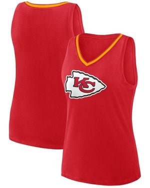 LOGO ATHLETIC Kansas City Chiefs Stellar Win V-neck Tank Top - Red