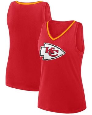 LOGO ATHLETIC Kansas City Chiefs Stellar Win V-neck Tank Top - Red