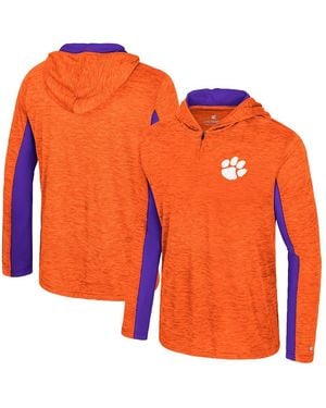 Colosseum Athletics Clemson Tigers Always Sunny Quarter-zip Hoodie - Orange