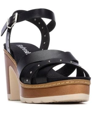 Xti Refresh Collection Block Heel Strappy Sandals - Black