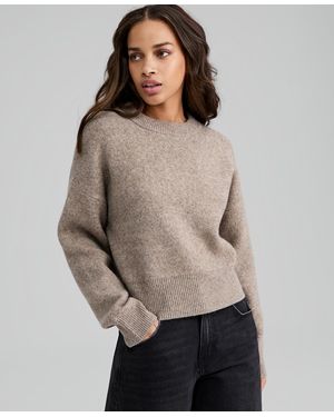 And Now This Crewneck Drop-shoulder Sweater - Gray