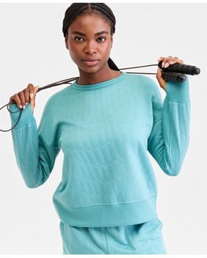 ID Ideology Quilted Reversible Crewneck Sweatshirt - Blue