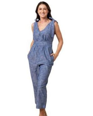 Hope & Henry Mommy Me Organic Cotton Puff Sleeve Dress Jumpsuit In Printed Meadow Floral - White