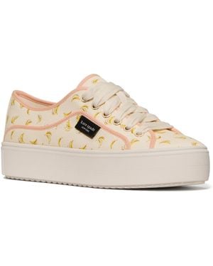 Kate Spade Sam Icon Lace-up Platform Sneakers - Natural