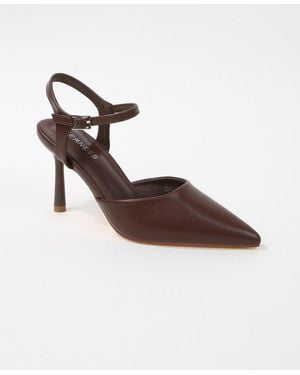 BERNESS Cesia Ii Ankle Strap D'orsay Pumps - Brown