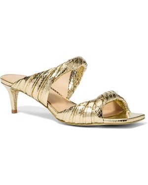 Michael Kors Kiana Mid Slip-on Sandals - Metallic