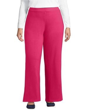 Lands' End Starfish High Rise Wide Leg Pants - Pink