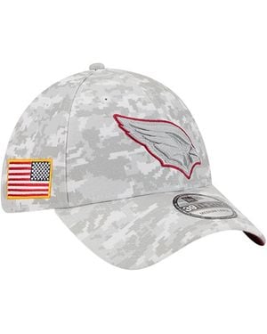 KTZ Arizona Cardinals 2025 Salute To Service Digital Camo Fan Pack 39thirty Flex Hat - White