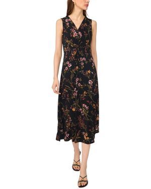 Msk V Neck Twist Front Maxi Dress - Black