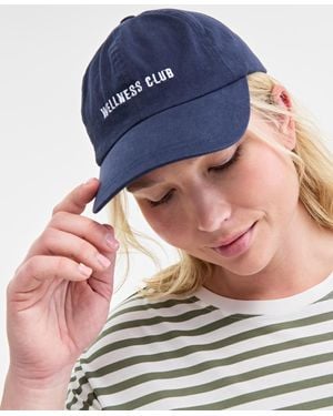 On 34th Embroidered Cotton Baseball Cap - Blue