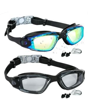 Gnuadz Swim goggles Anti Fog No Leaking Men 2 Pack - Blue
