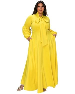 L I V D Plus Size Bella Donna Dress - Yellow