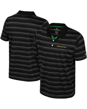 Colosseum Athletics Oregon Ducks Milk Steak Polo Shirt - Black