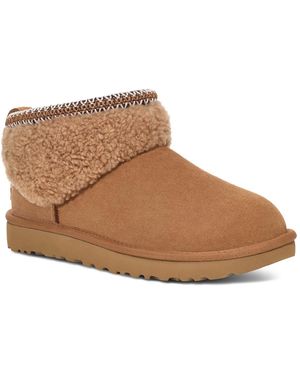 UGG Classic Ultra Mini Max Curly Boots - Brown
