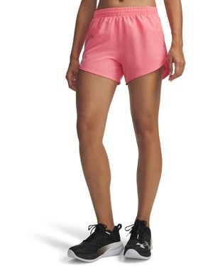 Under Armour Fly By Mesh-panel Running Shorts - Pink