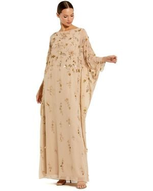 Mac Duggal Floral Embellished Trapeze Dress - White