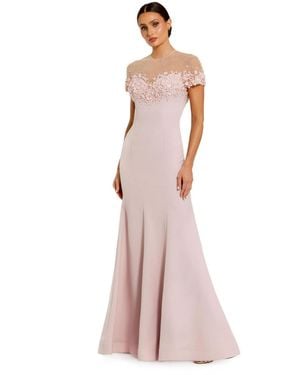 Mac Duggal Mermaid Crepe Gown - Pink