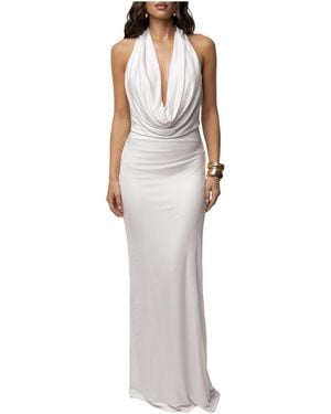 JLUXLABEL Lunara Cowl Maxi Dress - White