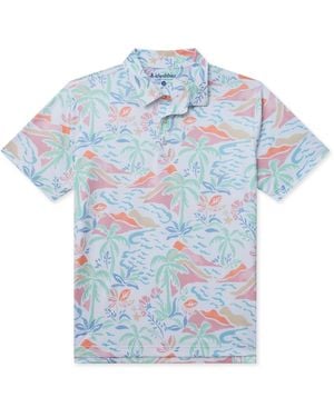 Chubbies The Washed Ashore Performance Stretch Polo Shirt - Blue