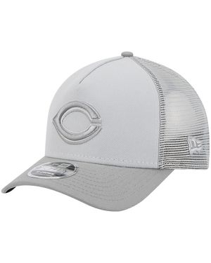 KTZ Cincinnati Reds Color Pack A-frame 9forty Trucker Adjustable Hat - Gray