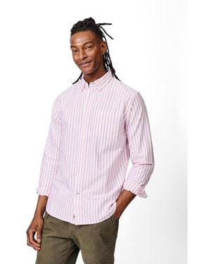 aubi Aldridge Oxford Button Down Shirt - Purple