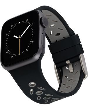WITHit Black And Gray Silicone Sport Band Designed For Apple Watch 42mm (series 10