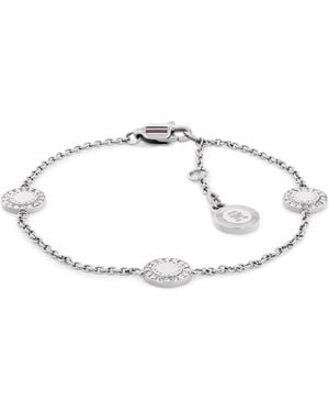 Tommy Hilfiger Stationed Crystal Pendant Bracelet - White