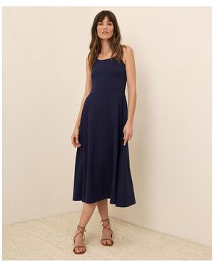 Pact Fit & Flare Midi Dress in Natural | Lyst