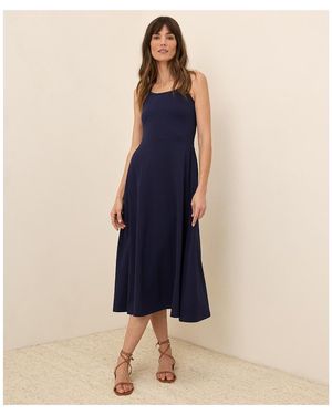 Pact Fit & Flare Midi Dress - Blue