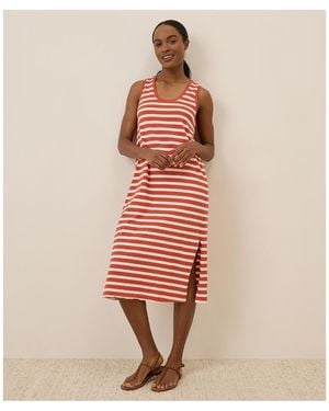 Pact Organic Cotton Softspun Tank Midi Dress - Red
