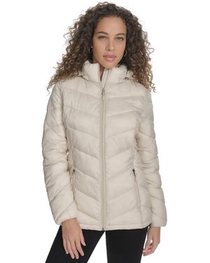 Charter Club Packable Hooded Puffer Coat - Natural