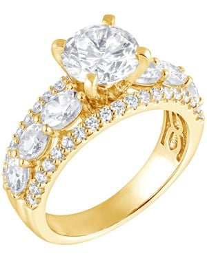 Badgley Mischka Lab Grown White Diamond Solitaire Ring (3-1/4 Ct. T.w. - Metallic