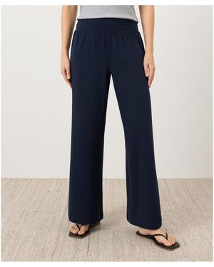 Pact Easy Drape Mid-rise Organic Cotton Pant - Blue
