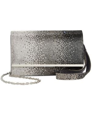 Inc International Concepts outlets Ranndi Pearl and Rhinestone Silver Clutch NWT